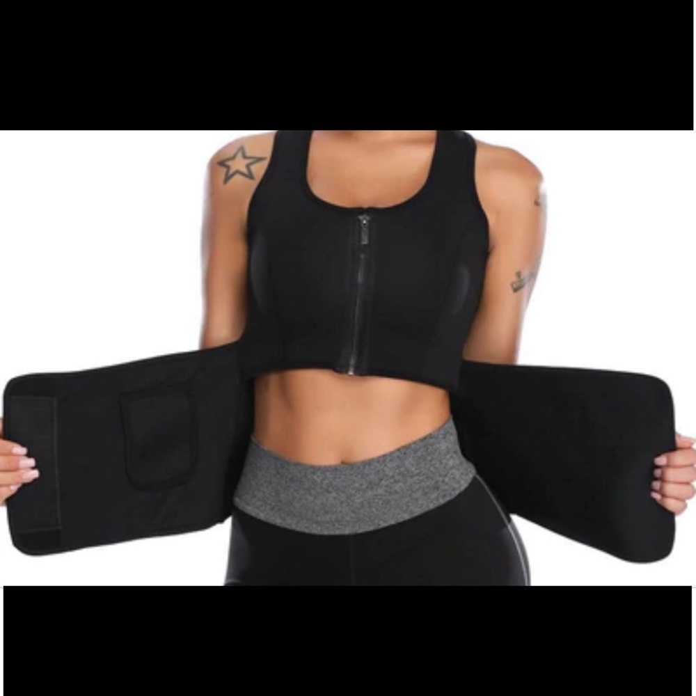XL Zip-up Waist Trainer Sweat Vest